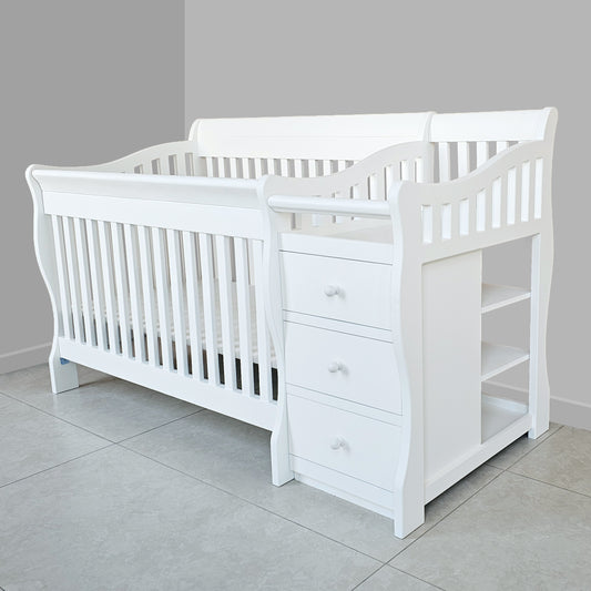 سرير + طاولة تغيير